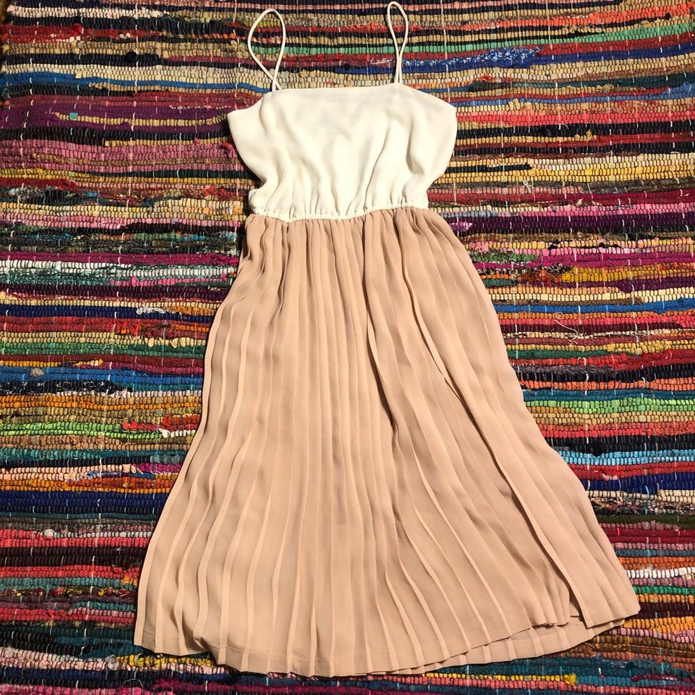 Norman Berg Midi Dress White Cream Size 11/12
